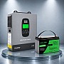 1,8 кВт Комплект резервного живлення Інвертор Datouboss + акумулятор 12V/100Ah для будинку, квартири